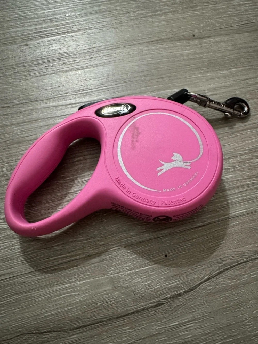 Pink Retractable Dog Leash Classic XS Extra Small Ergonomic Handle